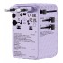 Verbatim Charge 'n' Travel 100W Universal Travel Adapter with retractable cable Purple