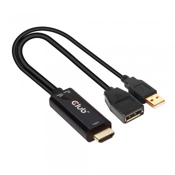CLUB3D CAC-1331 video cable adapter 0.25 m HDMI DisplayPort Black