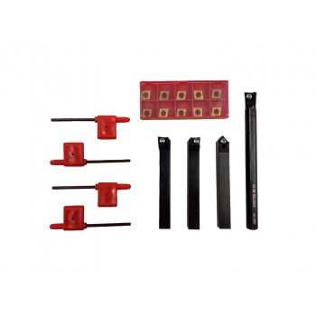 FOLDING LATHE TOOLS WITH REPLACEABLE INSERT 12mm 18pcs./SILVER