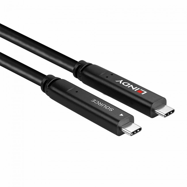Lindy 8m USB 3.2 Gen 1 and DP 1.4 Type C Hybrid Cable
