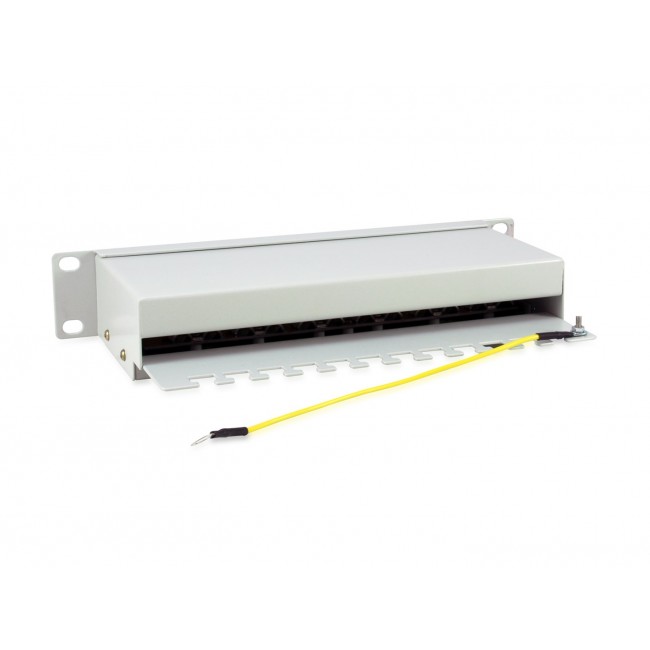 Equip 12-Port Cat.6 Shielded Patch Panel, Light Grey
