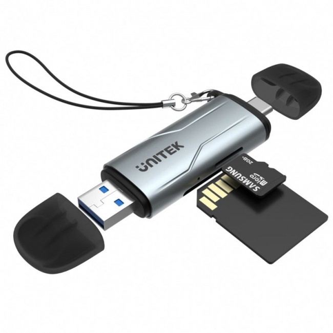 UNITEK R1010A card reader USB 3.2 Gen 1 (3.1 Gen 1) Type-A/Type-C Grey UNITEK R1010A card reader USB 3.2 Gen 1 (3.1 Gen 1) Type-A/Type-C Grey
