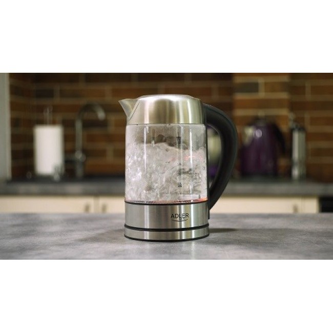 Adler AD 1247 NEW electric kettle 1.7 L 2200 W Black, Stainless steel, Transparent Adler AD 1247 NEW electric kettle 1.7 L 2200 W Black, Stainless steel, Transparent