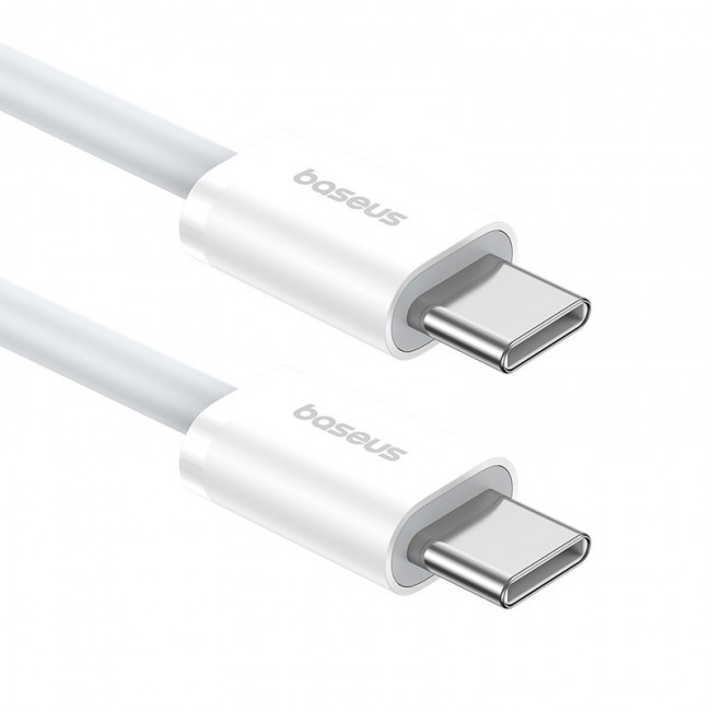 Baseus Superior USB C to USB C data cable 1 m 30 W White Baseus Superior USB C to USB C data cable 1 m 30 W White