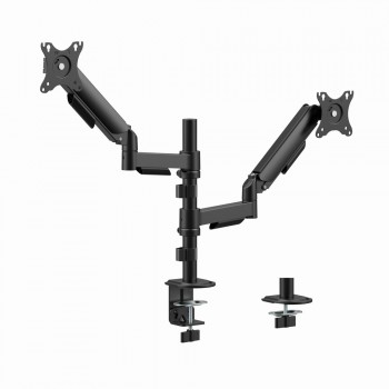 Gembird MA-DA2P-02 Adjustable desk 2-display mounting arm, 17 -32 , black