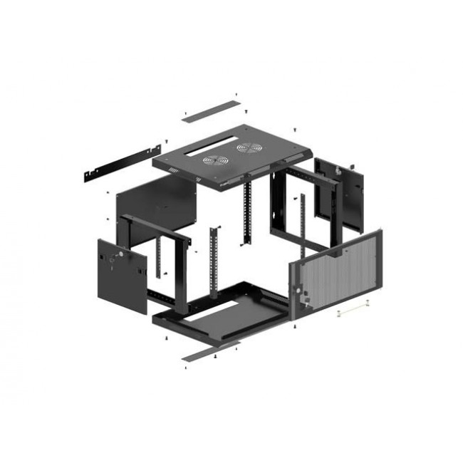 LANBERG WALL-MOUNTED INSTALLATION RACK CABINET 19 LANBERG WALL-MOUNTED INSTALLATION RACK CABINET 19