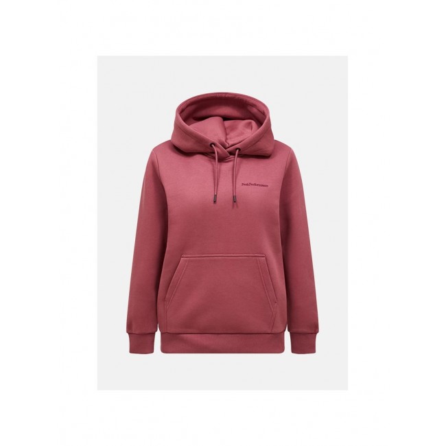 Bluza damska PEAK PERFORMANCE W Original Small Logo Hood kolor czerwony - S