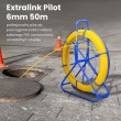Extralink Cable pulling rod Pilot 6mm 50m glass fibre FRP, d. 6mm, l. 50m, yellow