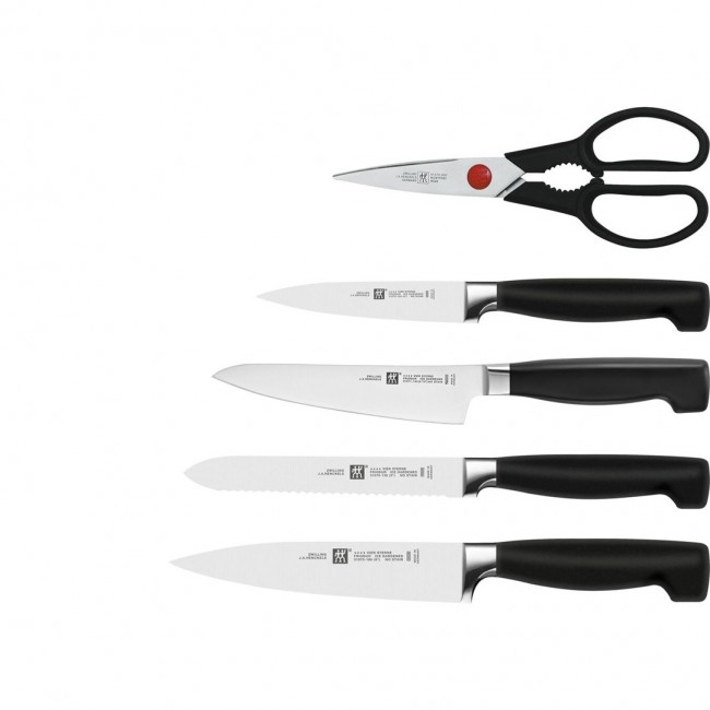 Set of 4 knives in a block Zwilling Four Star - Black
