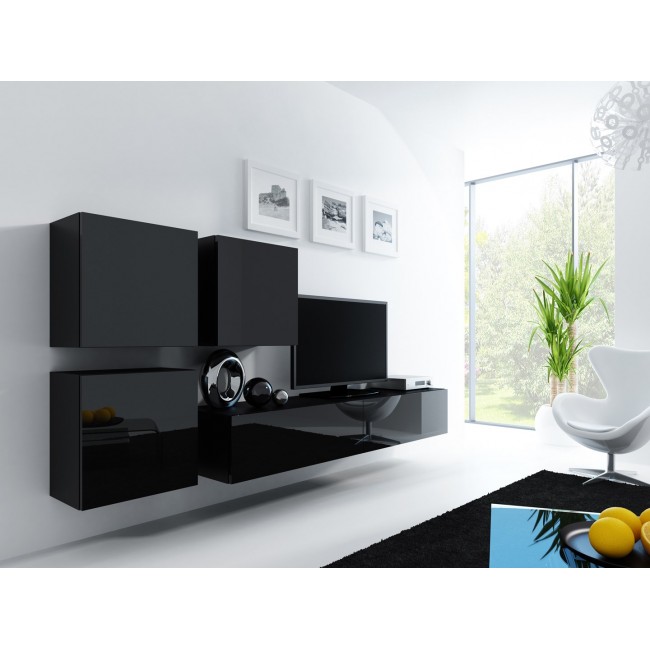 Cama Square cabinet VIGO 50/50/30 black/black gloss