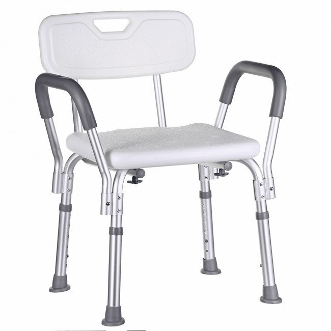 Shower stool with backrest and handles Shower stool with backrest and handles