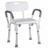 Shower stool with backrest and handles