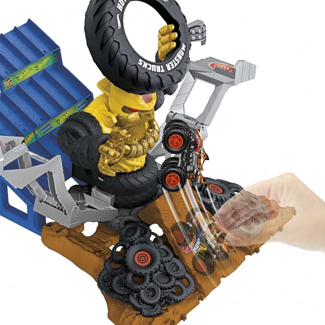 Hot Wheels Monster Trucks ARENA SMASHERS MEGA-WREX VS CRUSHZILLA TAKEDOWN Playset Hot Wheels Monster Trucks ARENA SMASHERS MEGA-WREX VS CRUSHZILLA TAKEDOWN Playset