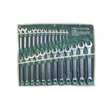 Rockforce open-end and box-end wrench set 25pcs
