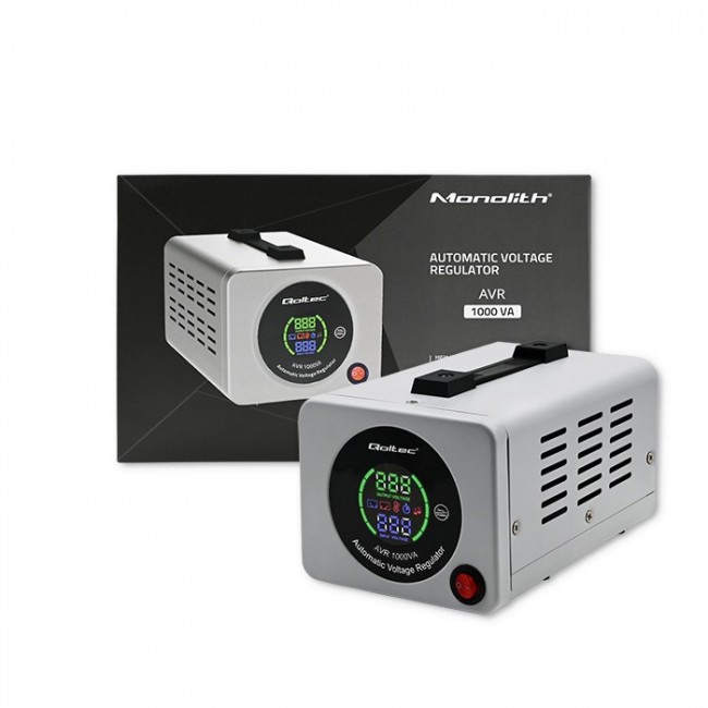 Qoltec 50723 Automatic Voltage Stabilizer AVR 1000VA