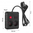 Maclean power strip, extender 2 sockets + 3xUSB, 110-240V AC 50/60Hz, 2.1A max 2500W, 1.5m, black, MCE387 B Maclean power strip, extender 2 sockets + 3xUSB, 110-240V AC 50/60Hz, 2.1A max 2500W, 1.5m, black, MCE387 B