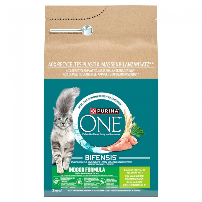 PURINA One Indoor Turkey - dry cat food - 3kg