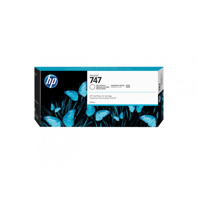 HP 747 300-ml Gloss Enhancer DesignJet Ink Cartridge