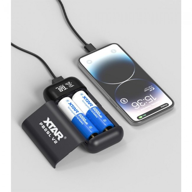 Charger / power bank batteries Li-ion 18650 / 20700 / 21700 Xtar PB2SL V2 black