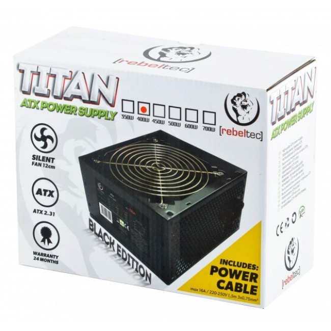 Rebeltec TITAN 500 ATX power supply ver. 2.31 Rebeltec TITAN 500 ATX power supply ver. 2.31