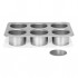 PATISSE SILVER-TOP Mould for 6 mini cheesecakes with removable base