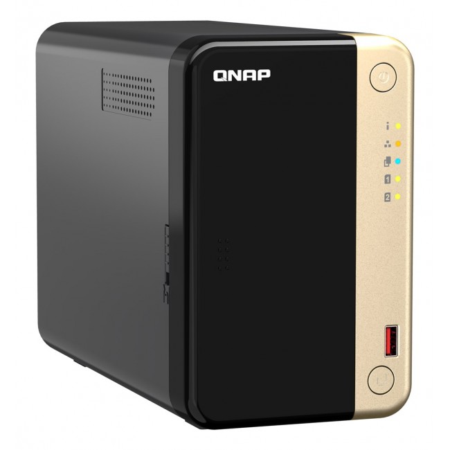 QNAP TS-264 NAS Tower Intel Celeron N5095 8 GB 0 TB QNAP QTS Black, Gold QNAP TS-264 NAS Tower Intel Celeron N5095 8 GB 0 TB QNAP QTS Black, Gold