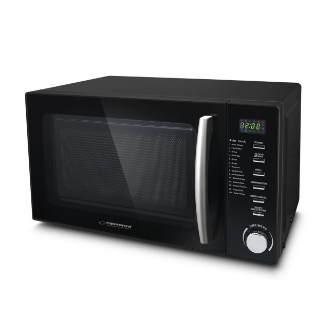 Esperanza COCINERO Black Combination microwave Countertop 20 L 1200 W Esperanza COCINERO Black Combination microwave Countertop 20 L 1200 W