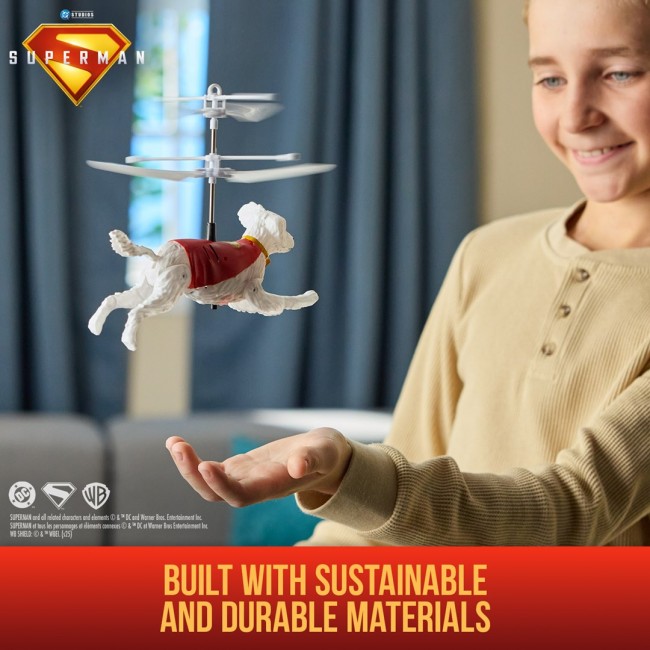 DC Comics, SUPERMAN Up in the Sky! Flying Krypto, RC Toys and Remote Control Toys for Kids, 7.5-Inch Hovering Superdog, For Ages 4 and Up DC Comics, SUPERMAN Up in the Sky! Flying Krypto, RC Toys and Remote Control Toys for Kids, 7.5-Inch Hovering Superdog, For Ages 4 and Up