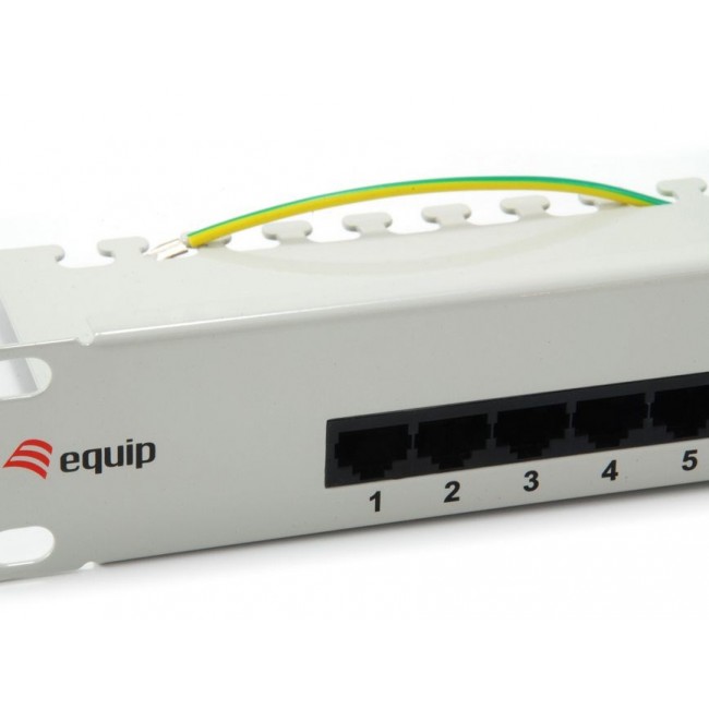 Equip 25-Port Cat.3 RJ45 ISDN Patch Panel, Light Grey Equip 25-Port Cat.3 RJ45 ISDN Patch Panel, Light Grey