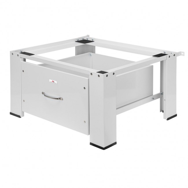 Maclean washer / dryer base with drawer, max load 150kg, white, MC-117 W