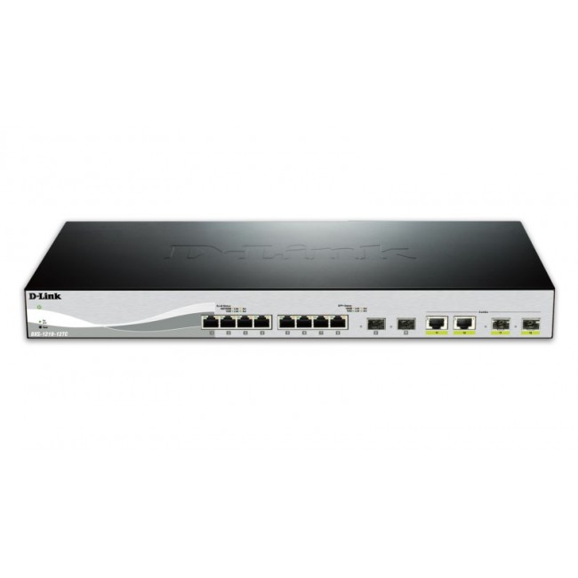 D-Link DXS-1210-12TC/E network switch Managed L2 10G Ethernet (100/1000/10000) 1U Black, Silver