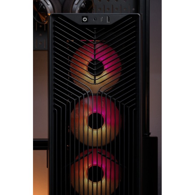 Corsair 3200D RS ARGB Mid-Tower PC Case - Smoke Midi Tower Black