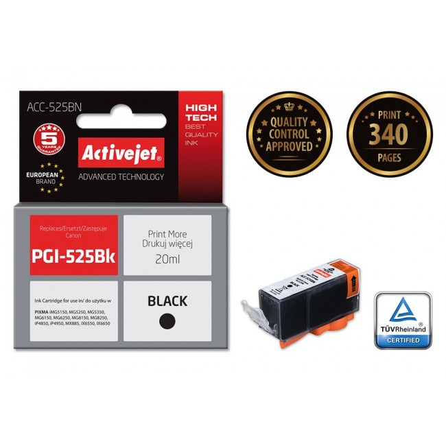 Activejet ACC-525BN Ink (replacement for Canon PGI-525PGBK Supreme 20 ml black) Activejet ACC-525BN Ink (replacement for Canon PGI-525PGBK Supreme 20 ml black)