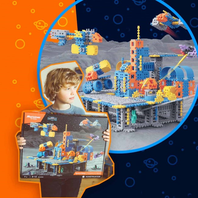 MARIOINEX Mini Waffle Building Blocks Space Base, 618 pieces MARIOINEX Mini Waffle Building Blocks Space Base, 618 pieces