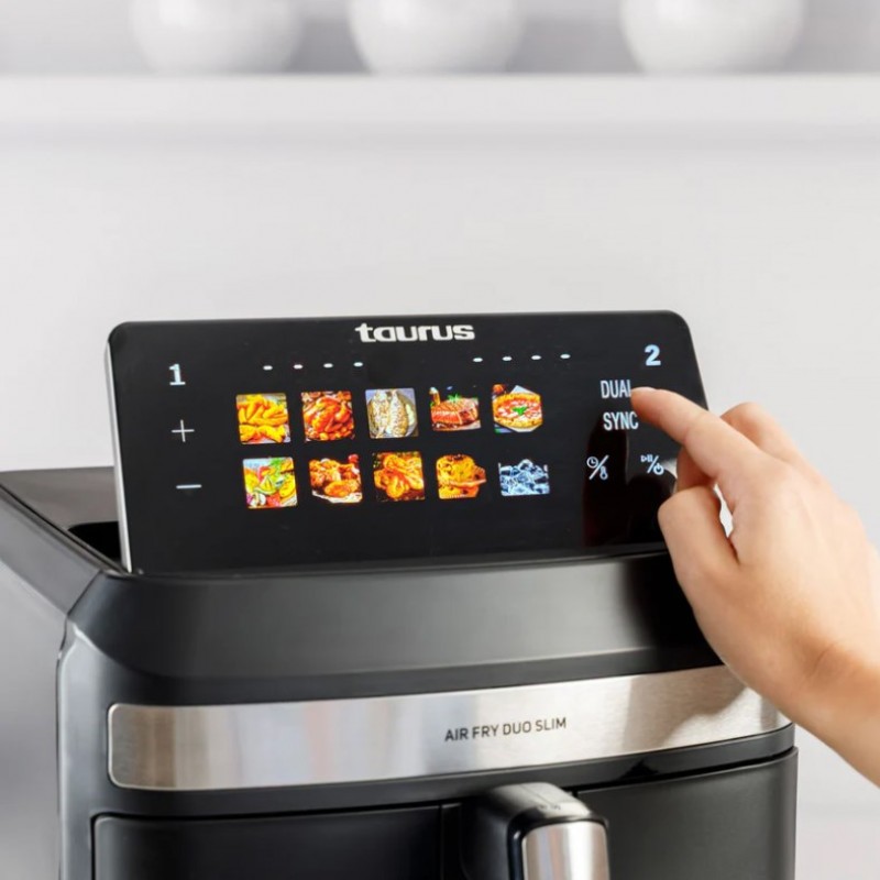 Taurus Air Duo Slim oil-free fryer with two baskets
