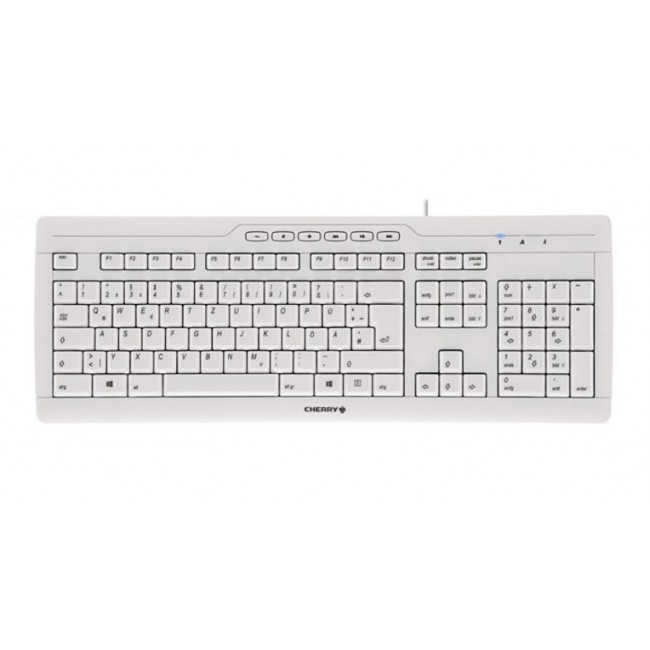 CHERRY STREAM 3.0 keyboard Office USB Swiss Grey