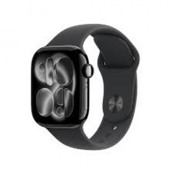 Apple Watch Series 11 GPS 42mm Jet Black Aluminium Case with Black Sport Band - S/M