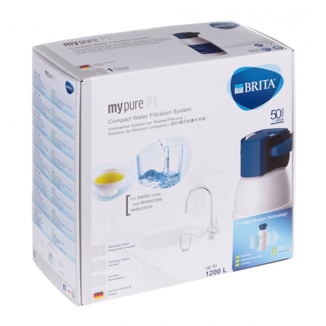 Brita mypure P1 Under-sink water filter Blue, White Brita mypure P1 Under-sink water filter Blue, White