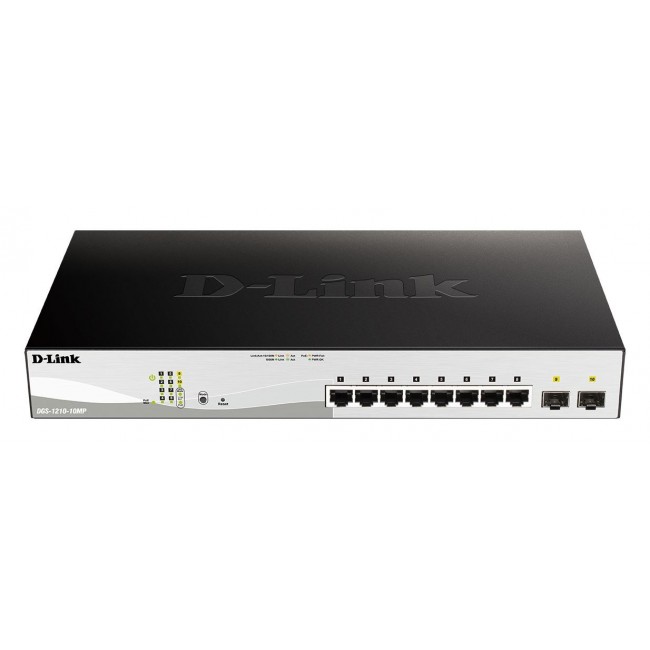 D-Link DGS-1210-10MP Managed L2 Gigabit Ethernet (10/100/1000) Power over Ethernet (PoE) Black, Grey D-Link DGS-1210-10MP Managed L2 Gigabit Ethernet (10/100/1000) Power over Ethernet (PoE) Black, Grey