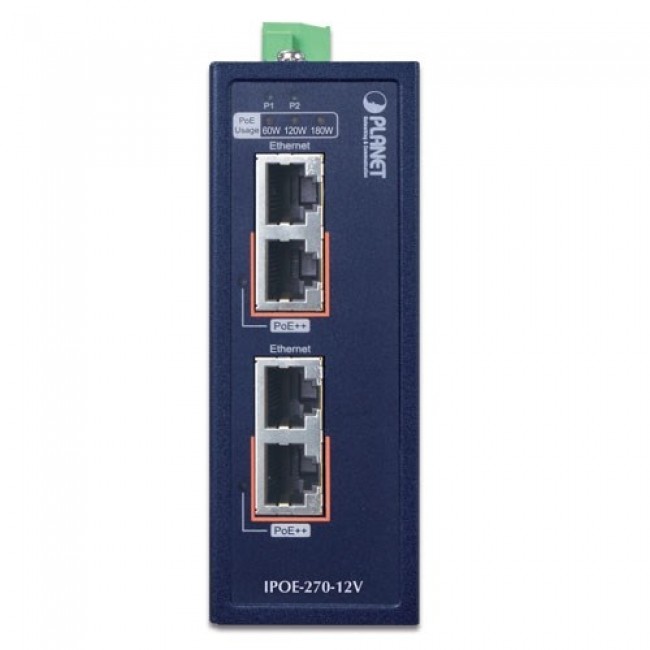 PLANET IPOE-270-12V network switch Power over Ethernet (PoE) Blue