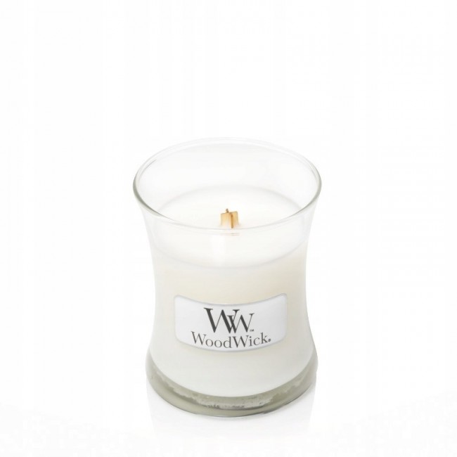 Scented Candle, Small WOODWICK White Teak 85 g, 1 piece