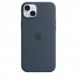 Apple iPhone 15 Plus Silicone Case with MagSafe - Storm Blue Apple iPhone 15 Plus Silicone Case with MagSafe - Storm Blue
