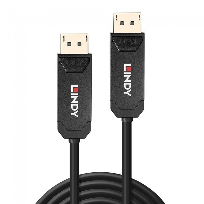 Lindy 10m Fibre Optic Hybrid DP 2.0 UHBR10 Cable