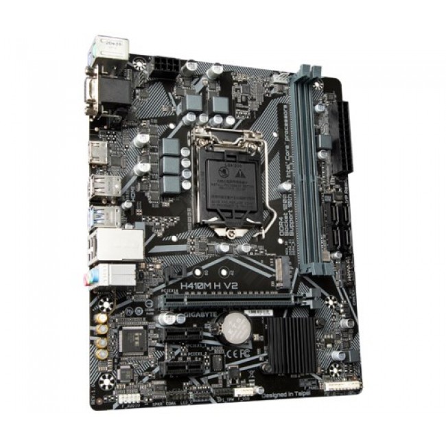 GIGABYTE H410M H V2 Motherboard - Supports Intel Core 10th CPUs, up to 2933MHz DDR4 (OC), 1xPCIe 3.0 M.2, GbE LAN, USB 3.2 Gen 1 GIGABYTE H410M H V2 Motherboard - Supports Intel Core 10th CPUs, up to 2933MHz DDR4 (OC), 1xPCIe 3.0 M.2, GbE LAN, USB 3.2 Gen 1