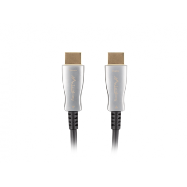 LANBERG HDMI CABLE M/M V2.0 10M OPTICAL AOC BLACK CA-HDMI-20FB-0100-BK LANBERG HDMI CABLE M/M V2.0 10M OPTICAL AOC BLACK CA-HDMI-20FB-0100-BK
