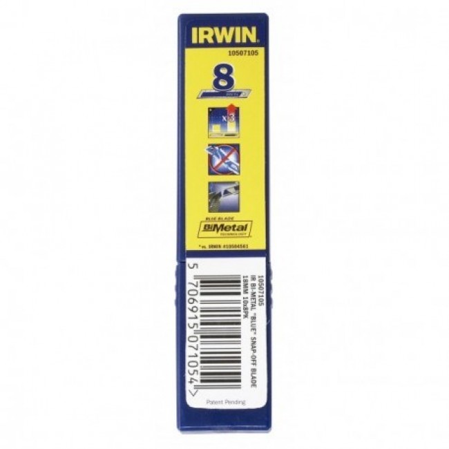 IRWIN BROKEN BLADES 18mm /50pcs. BI-METAL IRWIN BROKEN BLADES 18mm /50pcs. BI-METAL