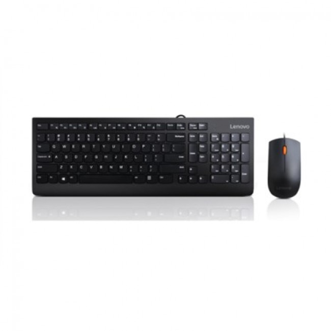 Lenovo 300 keyboard Mouse included Universal USB QWERTY US English Black