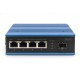 Digitus 4 port Gigabit Ethernet network PoE switch, industrial, unmanaged, 1 SFP uplink