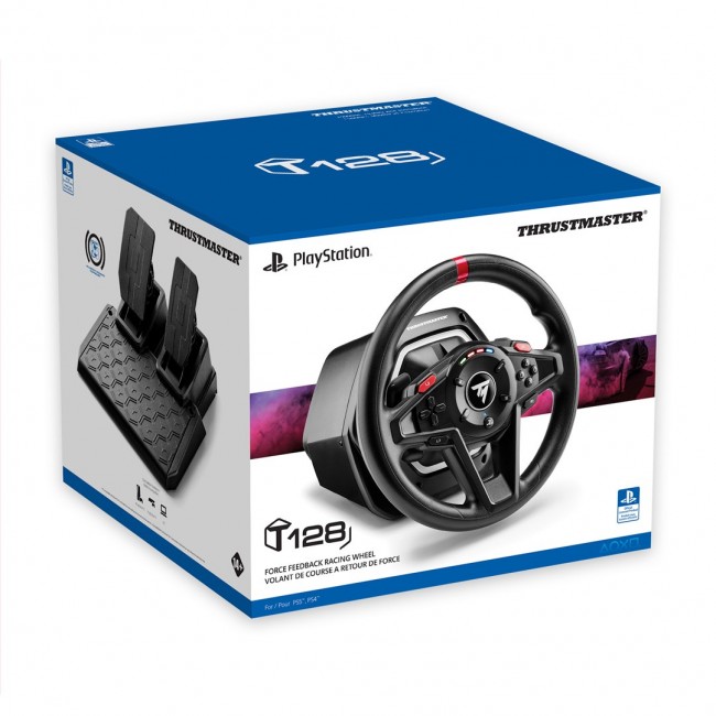 Thrustmaster T128 Black USB Steering wheel + Pedals Analogue PC, PlayStation 4, PlayStation 5 Thrustmaster T128 Black USB Steering wheel + Pedals Analogue PC, PlayStation 4, PlayStation 5