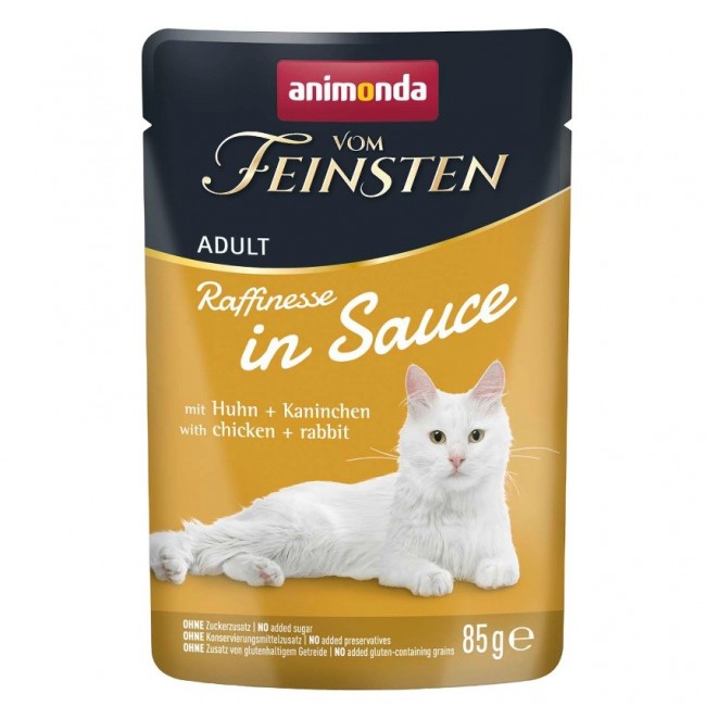 ANIMONDA Vom Feinsten Raffinesse in sauce Chicken with rabbit - wet cat food - 85g ANIMONDA Vom Feinsten Raffinesse in sauce Chicken with rabbit - wet cat food - 85g
